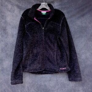 LL Bean Sherpa Polartec Fleece Jacket Cabincore Gorpcore Outdoors Hiking Size L